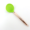 Stainless Steel Rose Gold Plated Silicone Kitchen Skimmer