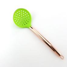 Stainless Steel Rose Gold Plated Silicone Kitchen Skimmer