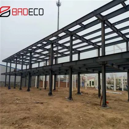 Light weight steel shade structure for workshop