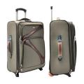 Fashion design polyester soft luggage set with PU