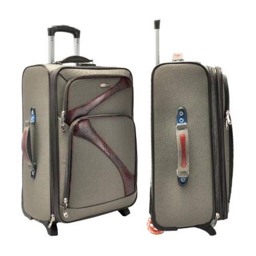 Fashion design polyester soft luggage set with PU
