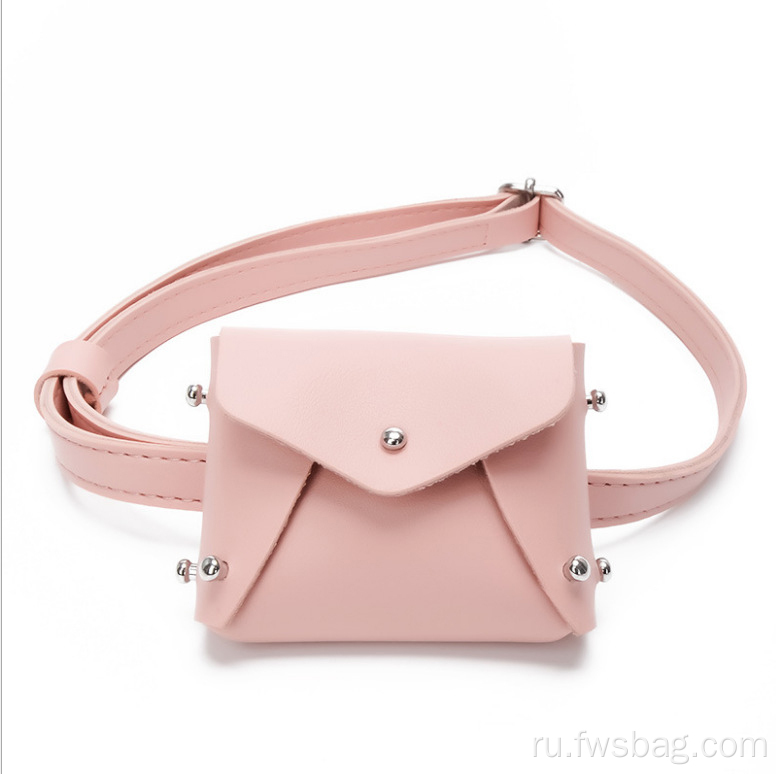 Мини -портативный водонепроницаемый кошелек монет милый розовый слинг -сумка для дошкольных детей девочек