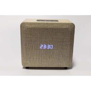 Wooden Alarm Clock Bluetooth Speakers