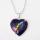 7 Chakras Gemstone Blue Goldstone Heart Pendant Necklace