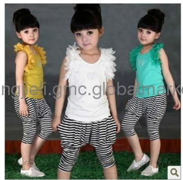 Korean sports and leisure Suite children\'s summer clothing two-piece