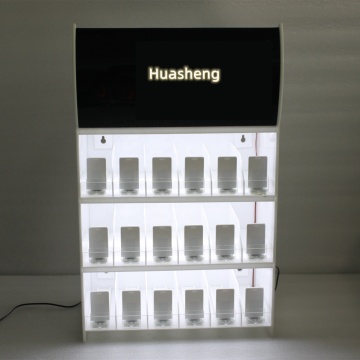 RGB LED Wall Mount Cigarette Display Cabinet for Supermarket