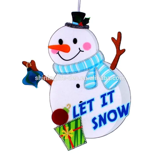 Non-woven lovely snowman decoration for christmas