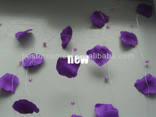 PURPLE PETAL BEADED GARLAND