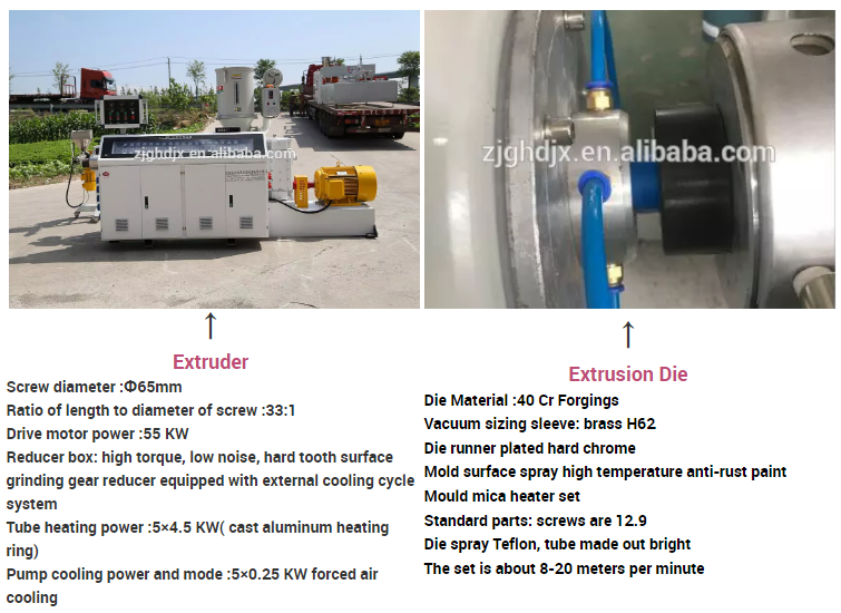 PERT heating pipe 16mm-32mm pipe extrusion line PERT heating pipe 16mm-32mm pipe extrusion line