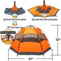 AUTERLEAD AUTOMATICE DOULER LAYE HEXAGON Camping Tent