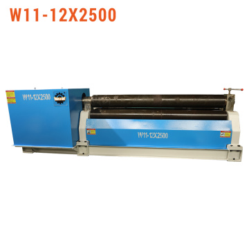 W11-12x2500 drie rollers mechanische plaatbuigmachine