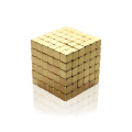 Vente chaude N35 Cube Block Neodyme Aimant avec or revêtu d'or