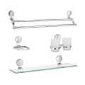 Silver Stainless Steel Wall Mounted Bathroom Accessories Set