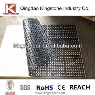 Rubber thicken tile sheet floor with interlocking