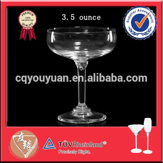 Blown soda lime glass material martini glass 3.5oz