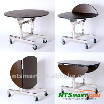 Stainless Steel Legs Folding Room Service Trolley