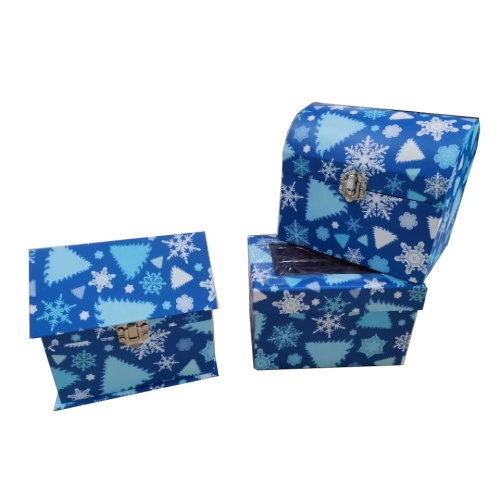 Luxury Christmas theme hardboard paper gift set packaging