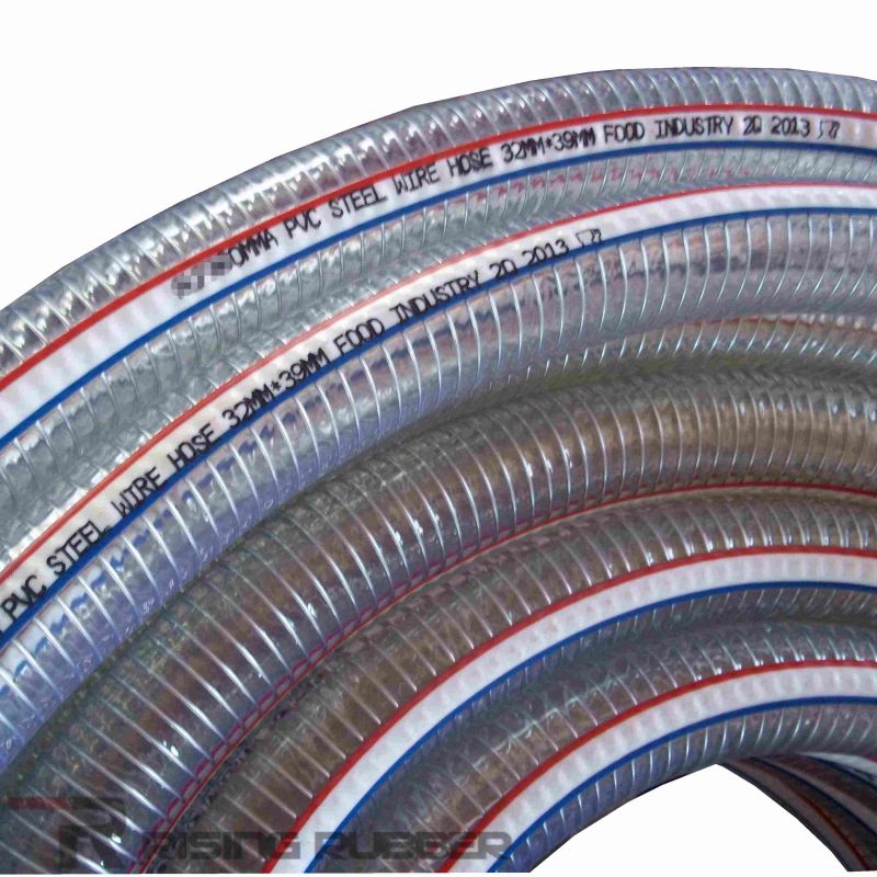 No Smell Transparent Steel Wire Helix PVC Hose