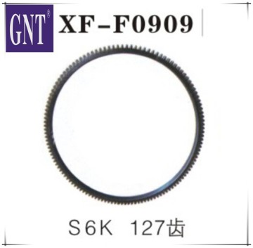 excavator S6K 127T flywheel ring gear