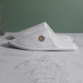 Nouveau design en coton Velor Open Toe Hotel Slipper