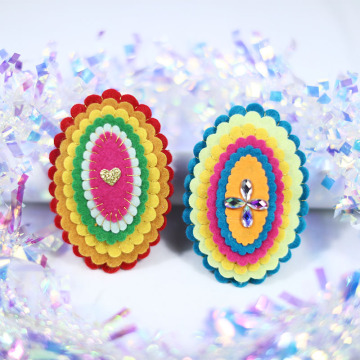 Felt rainbow pendant sewing kit