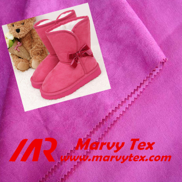 fabric for snow boots material for shoes and bags warp suede fabric