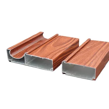 Aluminium Powder Coated with Wood Grain Profile