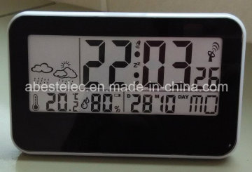 Desk Weather Station Clock with Dcf Raido Controlled