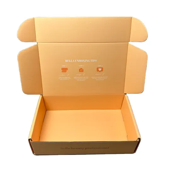 Luxury Custom Printed Yellow Mailer Shipping Boxes