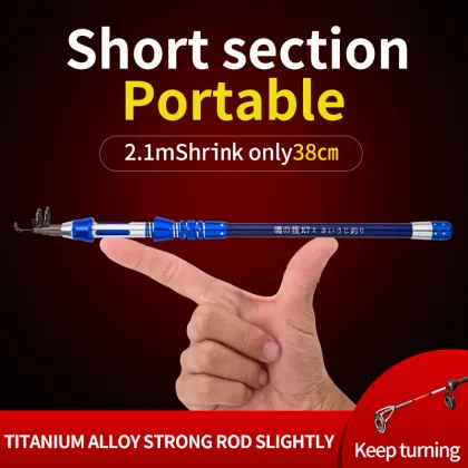 Mini Portable Sea Fishing Rod Reel Combo for Rock Raft Fishing