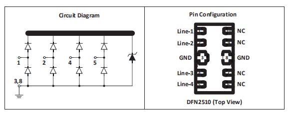 YZPST-ESD5V0U4UCL-1