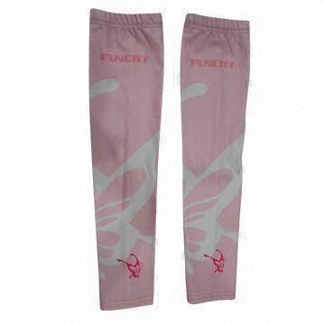 Lycra Pink Arm Warmers, Available in Various Designs, OEM and ODM Orders Welcome
