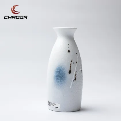 Japanese Sake and Soju Set: Ceramics Bottle and Cup Porcelain Wine Set