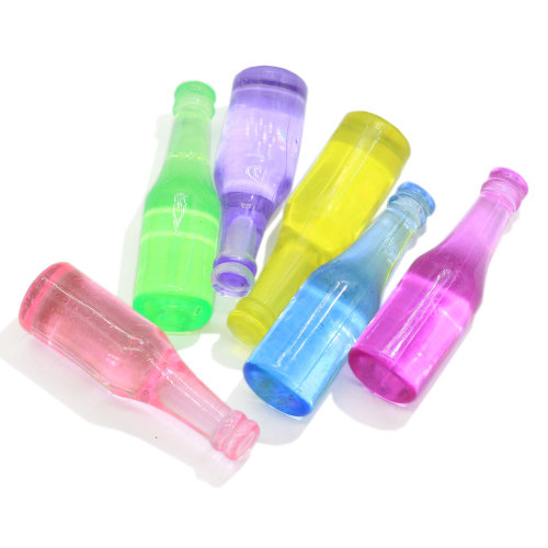 Cute Candy Color Drink Bottle Resin Charms Kids Dollhouse Kitchen Ornament Diy Art Decor Fashion Room Embelliment Parts