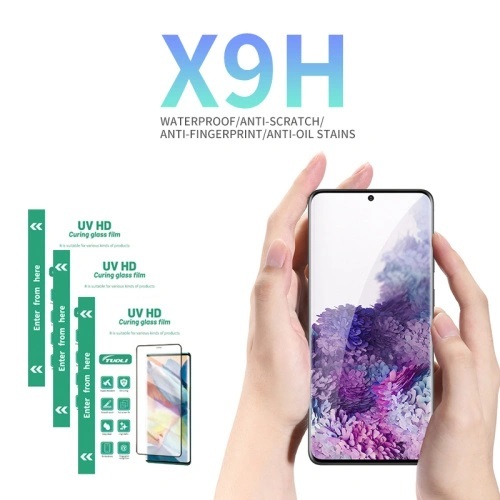 Pelindung layar curing UV untuk telepon layar melengkung