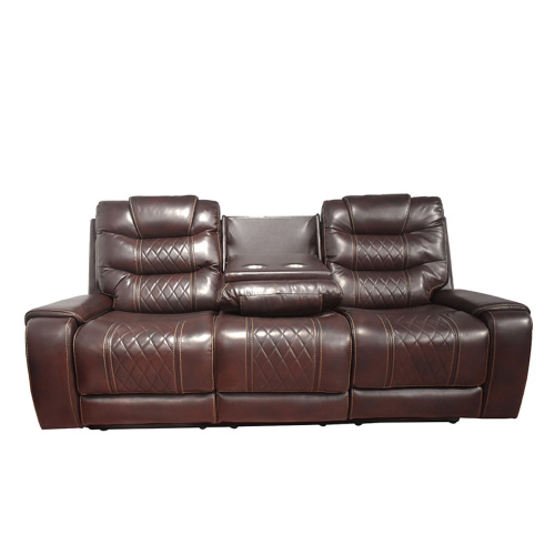 Living Room Leather Electric Recliner Sofa Set