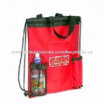 Drawstring Sports Bag with Large Front Pocket