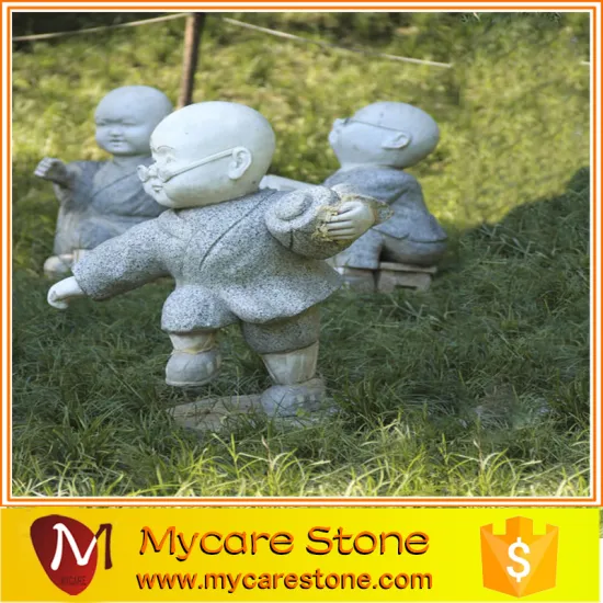 Granite Lovely little Monk stone statue for garden decoration