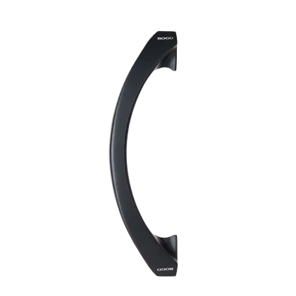 curved glass door handle