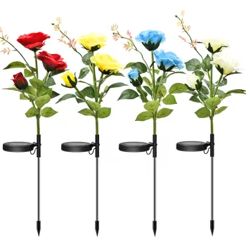Bestselling Solar Fabric Rose Garden Light for Outdoor Use