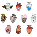 Popular Various Heart Shape Universe Enamel Metal Badge