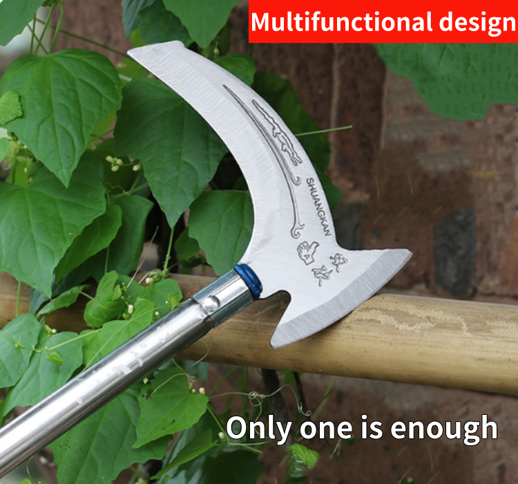 Multifunctional Chop Agricultural Sickle Farming Rice Harvesting Knife Sickle Hand Scythe With Axe