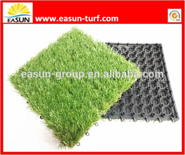 Easy DIY Portable plastic interlocking artificial turf tile