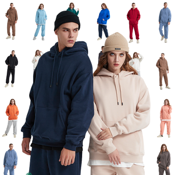 High Quality 500 GSM Cotton Thick Plain Heavyweight Oversized Hoodies with Custom Logo