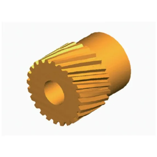 High precision Spur gears, brass, milled - module 0.5, helical toothed 19 degree