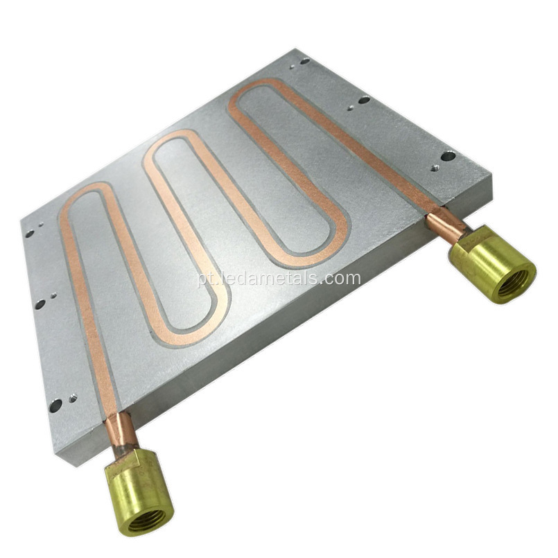 Placa de resfriamento frio de soldagem de fricção de tubo de cobre