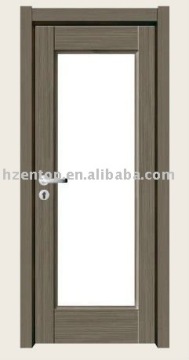 Tempered glass insert wood interior door/flush door/folding door (EA-2147)