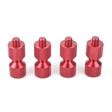 4 PCS 1-1/8 \ "Hai lỗ đặt mặt bích được đặt bằng nhôm màu đỏ