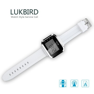 2014 newest watch pager restaurant waitress calling system with LCD dispaly