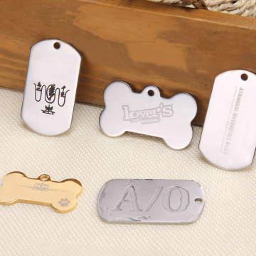 Custom Logo Engraved Pet Business Card - Stainless Steel Necklace